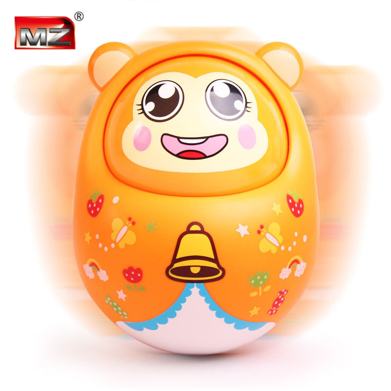 MZ Baby Tumbler Doll Baby Rattles Gifts Cute Facial Expression Toys